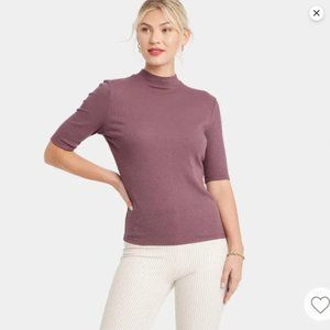 A New Day - Ribbed Mauve T-Shirt (NWT)